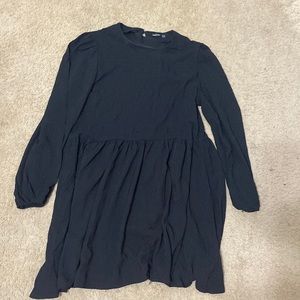 Long sleeve black boohoo dress